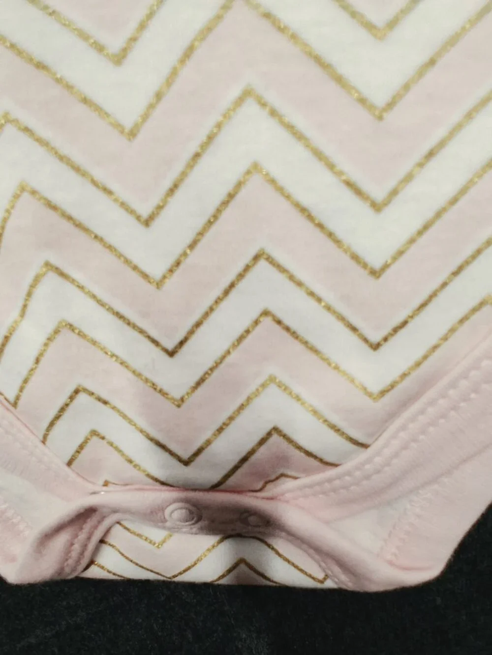 Little Treasure infant girls onesie size 6/9 months Pink, gold and white New wi